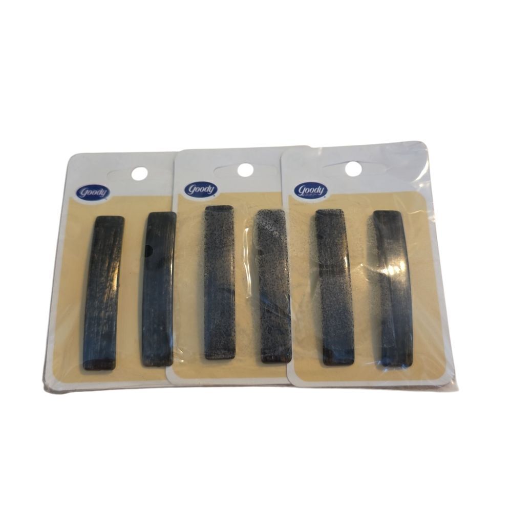 Lot Of 3 Goody Black Hair Clips Set